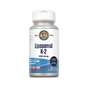 KAL Liposomal Vitamin K2 Tillägg med MK7 100 mcg - Hög Absorption, Liposomal Technology - Avancerad benstöd - Vegan, Glutenfri, Gjord utan soja, 30 portioner, 30 VegCaps