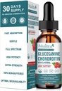 Glukosamin Chondroitin MSM Liquid Drops-w/Elderberry, Boswelia &Hyaluronic Acid-Extra Strength Joint Support Supplement for Mobility, Flexibility & Bones, Hög Absorption,60ml (2 fl oz)