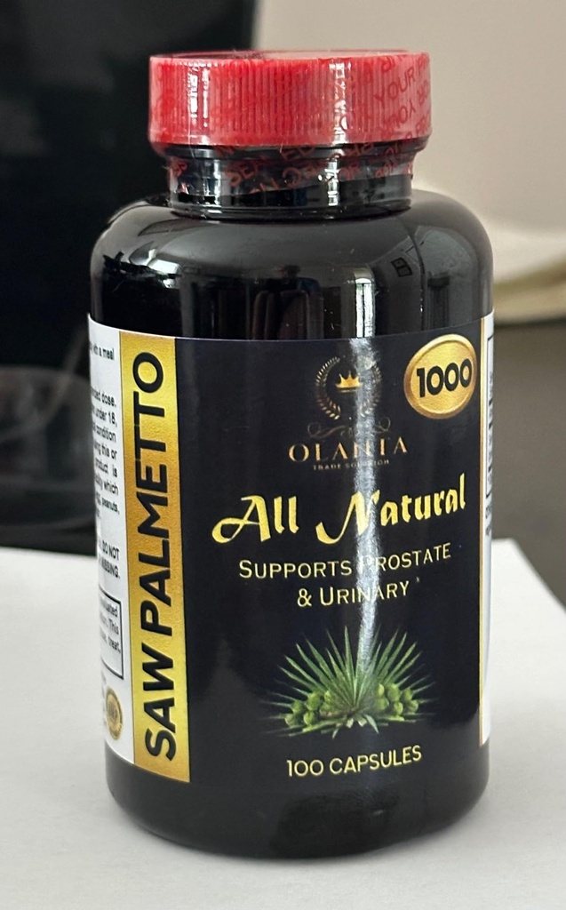 Saw Palmetto 1000mg - Comprehensive Support for Prostate - Support Healthy Urinary System & Male Wellness Daily Comfort - 1 Bottle 100 Capsules