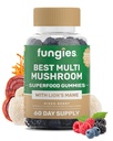 Fungies Multi Mushroom Gummies för män och kvinnor - Mushroom Supplement innehåller Lion's Mane, Cordyceps, Reishi, Chaga, Shiitake, Maitake & Turkey Tail - Gelatin-Free, Gluten-Free & Vegan Gummy Vitamins