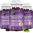 Mulittea Glucosamine Chondroitin Gummies - Extra Strength Joint Support Supplement med MSM & Elderberry för Natural Joint, Antioxidant Immune Support för vuxna, Män & Kvinnor-(3 Pack)