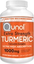 Qunol Turmeric Curcumin Capsules, 1000mg Extra Strength Supplement, Patented Hydro-Soluble Technology, alternativ till gurkmeja Curcumin med Black Pepper, 30 Veggie Capsules