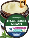 Venture Pal Magnesium Lotion, Topical Magnesium Cream for Sleep, Leg Cramps & Pain, Muscle Relaxation, Calm, Moisturizing Supplement med Coconut Oil, Shea Butter & Hyaluronic Acid, Säker för barn