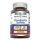 Fantastiska Formel Chondroitin Sulfate 1200 mg Per Servering Supplement | Capsules | Icke-GMO | Gluten Free | Made in USA (1 Pack, 60 Count)