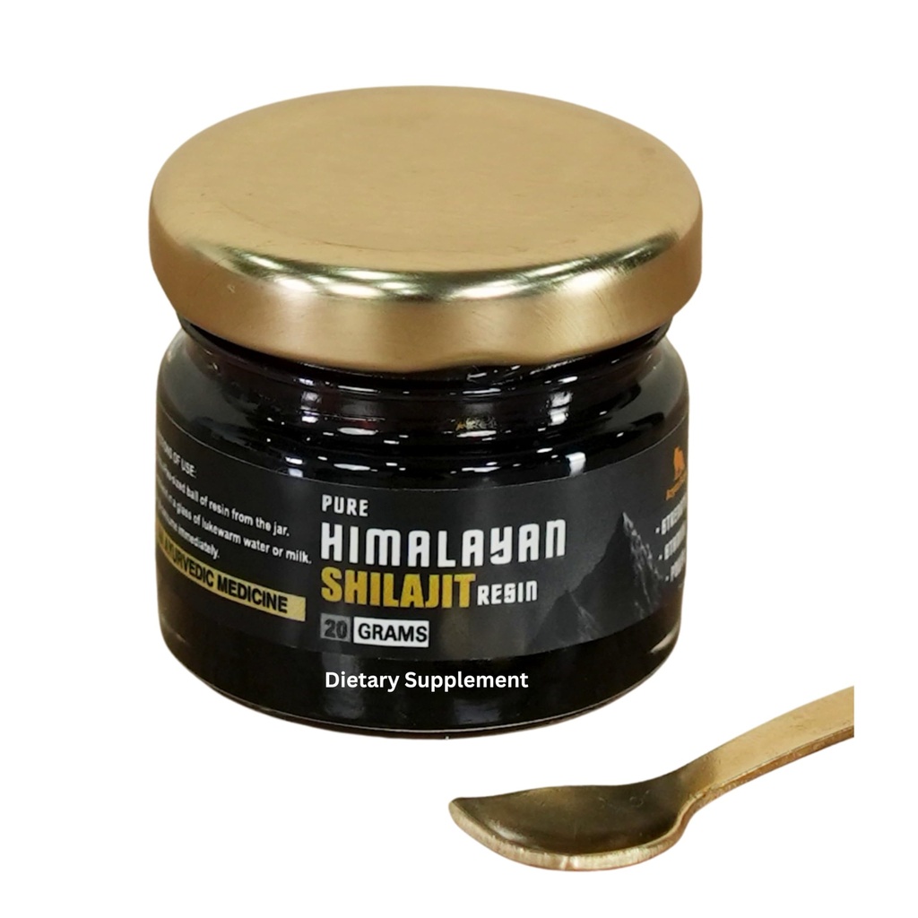 Natural Shilajit,Grade A Shilajit Resin with 85+ Plant-Derived Trace Minerals and Fulvic Acid, Energy & Immune Suport for Men and Women, 3rd Party Lab Tested (20gram)
