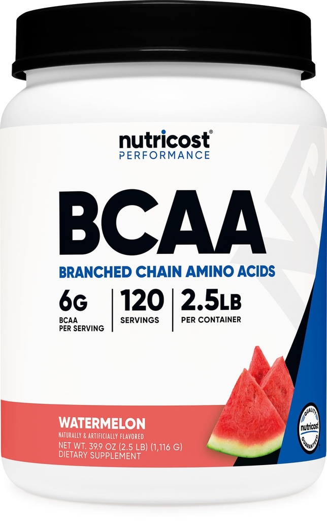Nutricost BCAA Powder 2:1:1 (Watermelon, 120 portioner) - Gluten Free, Non-GMO, Vegetarian
