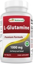 Bästa naturliga L-Glutamin 1000mg Bränsle för träning (Non-GMO) tabletter, 180 greve