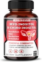 Myo-Inositol + D-Chiro Inositol - 150 kapslar - med folat, NAC, Berberine, CoQ10 och Detox Blend - Stöd Hormonal Balance & Metabolic Wellness - Non-GMO, Gluten-Free
