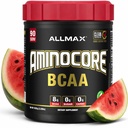 ALLMAX Nutrition AMINOCORE BCAA Powder, 8.18 Gram av Aminosyror, Intra och Post Workout Recovery Drink, Gluten Free, Watermelon, 945 g