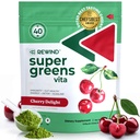 Bästa smak Super Greens Powder med 40 + Superfoods - Delicious Daily Green Powder med vitamin B12, Zink, Vitamin C, Magnesium & Calcium - Green Juice Superfood Mix - Cherry Flavor