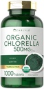 Carlyle Chlorella tabletter Organic 500 mg | 1000 greve | Vegetarisk, icke-GMO och Gluten fri tillägg