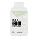 NutraBio Omega 3 Fiskoljetillskott, 2 000 mg, 400 Softgels - EPA DHA Omega 3 Fatty Acid Supplement för att hjälpa till att stödja ett hälsosamt hjärta