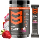 MTN OPS BCAA Powder 2:1:1 Aminosyror Supplement Powder för snabb muskelåterställning och reparation med Zero Sugar & Gluten Free - 20-Servings, Strawberry Dragonfruit Trail Packs