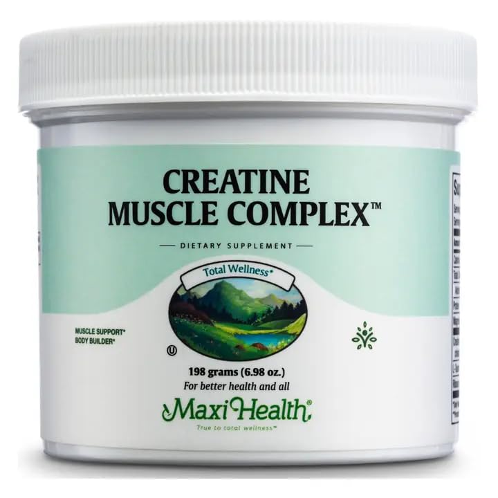 Maxi-hälsa Monohydrat Kreatin för muskelmassa med L-Taurin och Ribose pulver - Nutrition Supplement för Pre och Post Workout