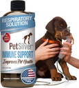 PetSilver Immune Support, Natural Nebulizer Solution, främjar andningshälsa i katter och hundar, allergier, Sinus & hostbehandling, lätt att använda, Patented Chelated Silver, tillverkad i USA, 16 fl oz