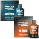 Frog Fuel Power Regular Protein & Ultra Pre Workout Shot Bundle, 1500mg Beta Alanine, 15g Protein Nano-Hydrolyzed Grass Fed Collagen, Pre & Post Workout, 1,2 oz Packets, 48 Pack
