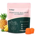 Airboy Feminine Balance Gummies - Pineapple Gummies för kvinnor PH - Vaginal Probiotics Gummy - Immune Support, Vaginal Flora Balance - 60 Gummies