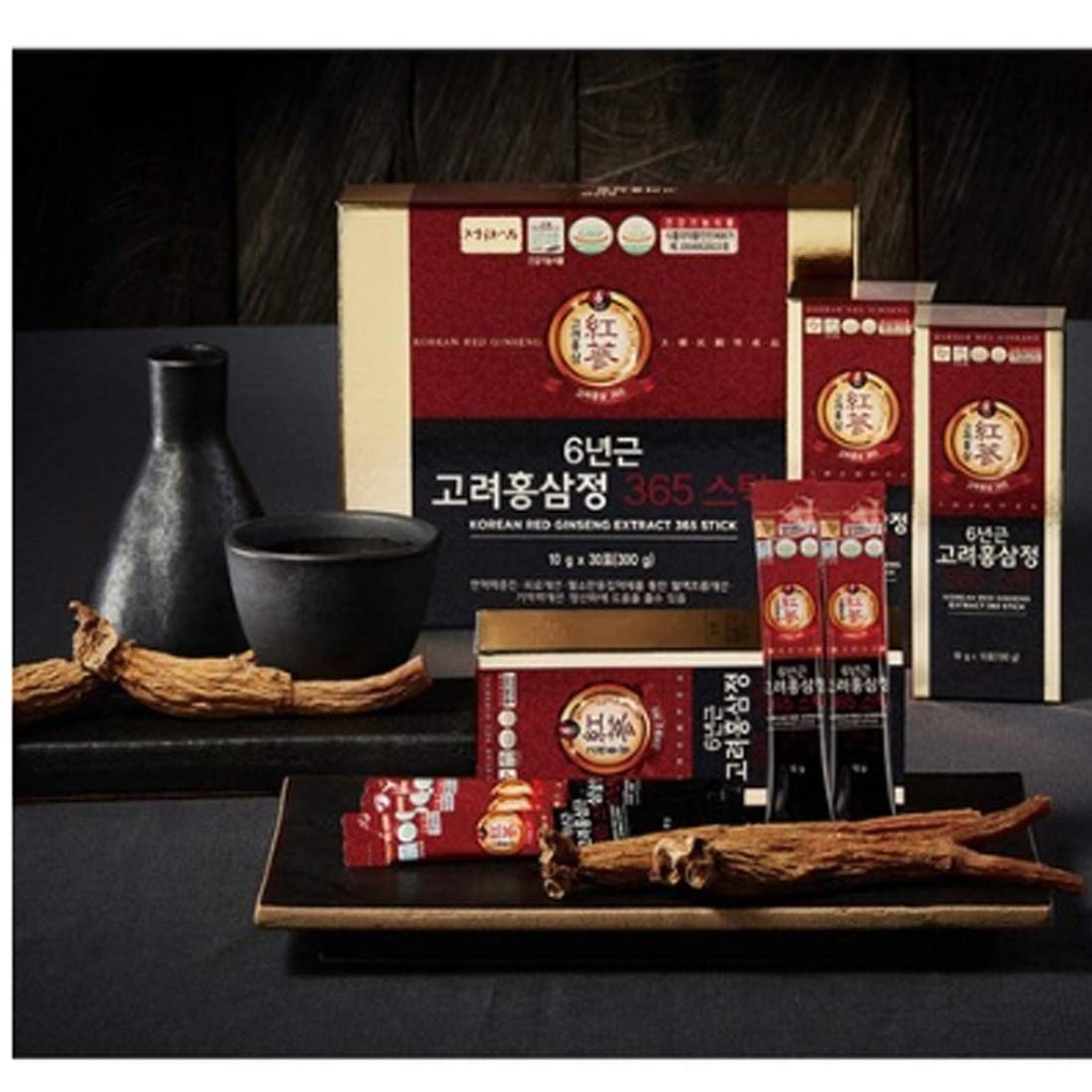 Golyeoinsam jeongwonsam 6 Years Korean Red Ginseng Extract Stick Individual Package 10ml X 30pcs Supports Healthy Energy, Vitality, Mood & More