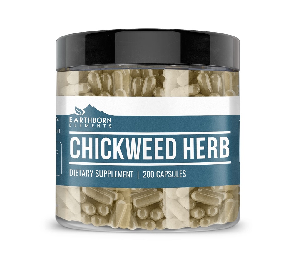 Earthborn Elements Chickweed Herb (200 kapslar) Rena, inga fillers eller tillsatser