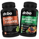 Candi Cleanse & Organic Superfood Greens & Fruit Supplements - Oregano Balance Control Support Supplement Cleanser - Dagliga Energy Super Food Fruits och Veggies Supplement Tablets Plus Vegetable Foods