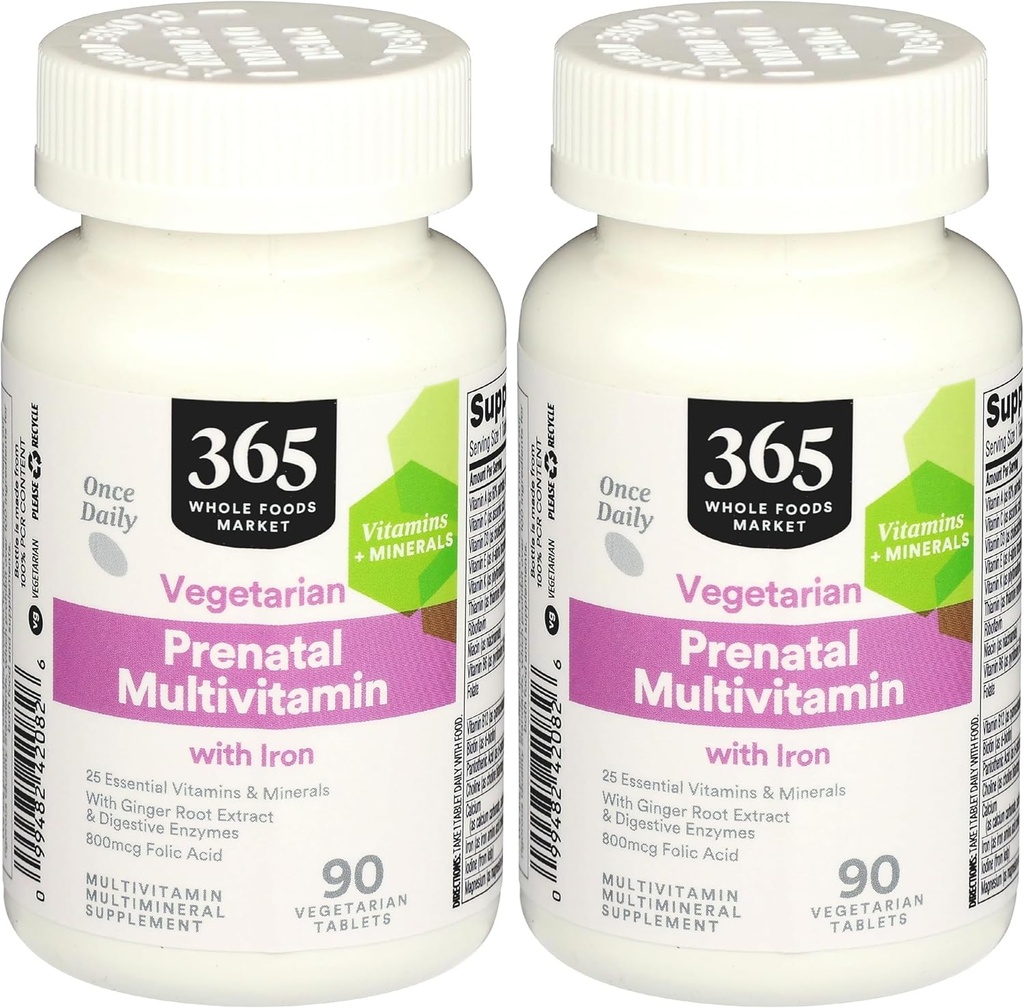 365 av Whole Foods Market, Multi Prenatal One Daily, 90 tabletter (Pack of 2)