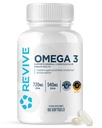 Återuppliva MD Omega 3 fiskoljetillskott för män och kvinnor - Softgels med EPA & DHA fettsyror för hälsosam hud och gemensamma, hjärt- och hjärnstöd - Veganvänligt, glutenfri (120 Softgels, 60 portioner)