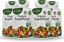 Organiska Superfood gröna frukter och grönsaker komplex - Bästa kosttillskott med 14 gröna och 14 frukter & grönsaker med Alfalfa & Antioxidant organiska ingredienser icke-GMO 240 kapslar