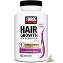 FORCE FACTOR Hair Growth Accelerator Multivitamin för kvinnor och män, med Lustriva, Biotin, Horsetail & Vitamins A, B12, C, D & E för tjockare hår, friskare hud & naglar, 90 kapslar