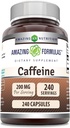Fantastiska formler koffein 200 mg per portion | kapslar | Icke-GMO | Glutenfri | Made in USA (1 Pack, 240 greve)