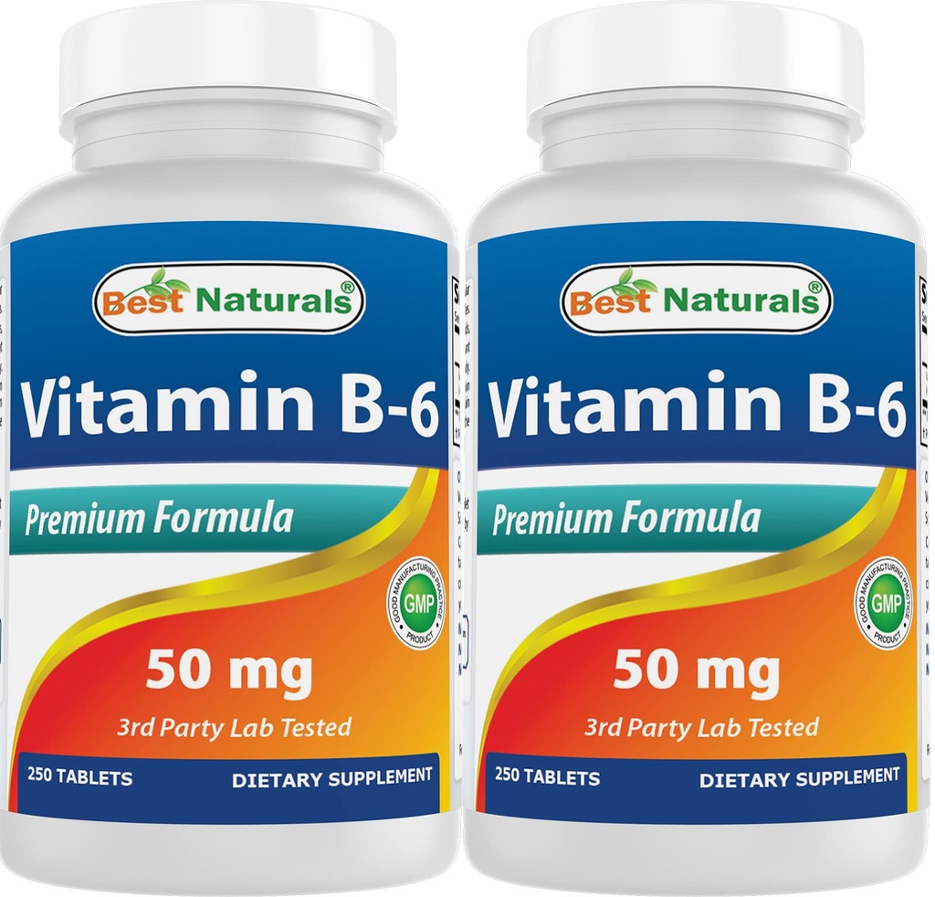 Bästa naturvitamin B6 50 mg 250 tabletter (250 greve av 2)