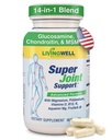 SUPER JOINT SUPPORT: Glukosamin, Chondroitin, MSM, gurkmeja, Collagen & FruiteX-B Joint Supplement, Maximal Pain Management, Bone & Muscle Health, Flexibilitet & Mobilitet för Män & Kvinnor, 90 kapslar