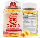 Sugar Free CoQ10 200mg Fylld Gummies, 5X Better Absorption CoQ10 w/Resveratrol, Alpha Lipoic Acid, Omega-3, Vitamin E, C, Coenzyme Q10 för cellulär energi, hjärta, hjärna och antioxidant (1Pack)