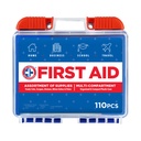 Be Smart Get Prepared 110 pc First Aid Kit: Clean, Treat, Protect Minor Cuts, Home, Office, Car, School, Business, Travel, Emergency, Outdoor, Camping & Sports, FSA/HSA (Packaging may vary)
