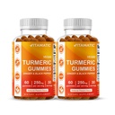 Vitamatic Turmeric Gummy med Ginger & Black Pepper Extract - 60 Vegan Gummies Varje | 2 Pack (120 Gummies) 95% Curcuminoids - Kraftfull Antioxidant & Inflammatorisk Support