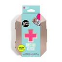 BLINGSTING First Aid Kit - 75 Essential First-aid Supplies, Bandages, Wipes, Gold Travel Case - Multipurpose Mini Emergency Kit for Women - Pink Interior - Compact & Versatile - TSA Approved (1 Count)