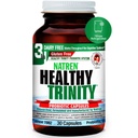 Natren Healthy Trinity Probiotics Supplement - 30 Dairy och Gluten Free Gel Capsules - Förbättra Gut och Digestive Health, 30 miljarder CFU - Lactobacillus Acidophilus, Bifidobacterium, Bulgaricus