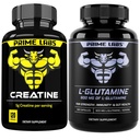 Prime Labs Creatine Monohydrate (120 ct) + L Glutamin (180 ct)