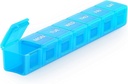 Sukuos Extra Large Weekly Pill Organizer, 7 Day Daily Pill Box Case Arthritis Friendly, Silkscreen Printed Medicine Container med Clear Lid för vitaminer, fiskoljor eller kosttillskott (Blå)
