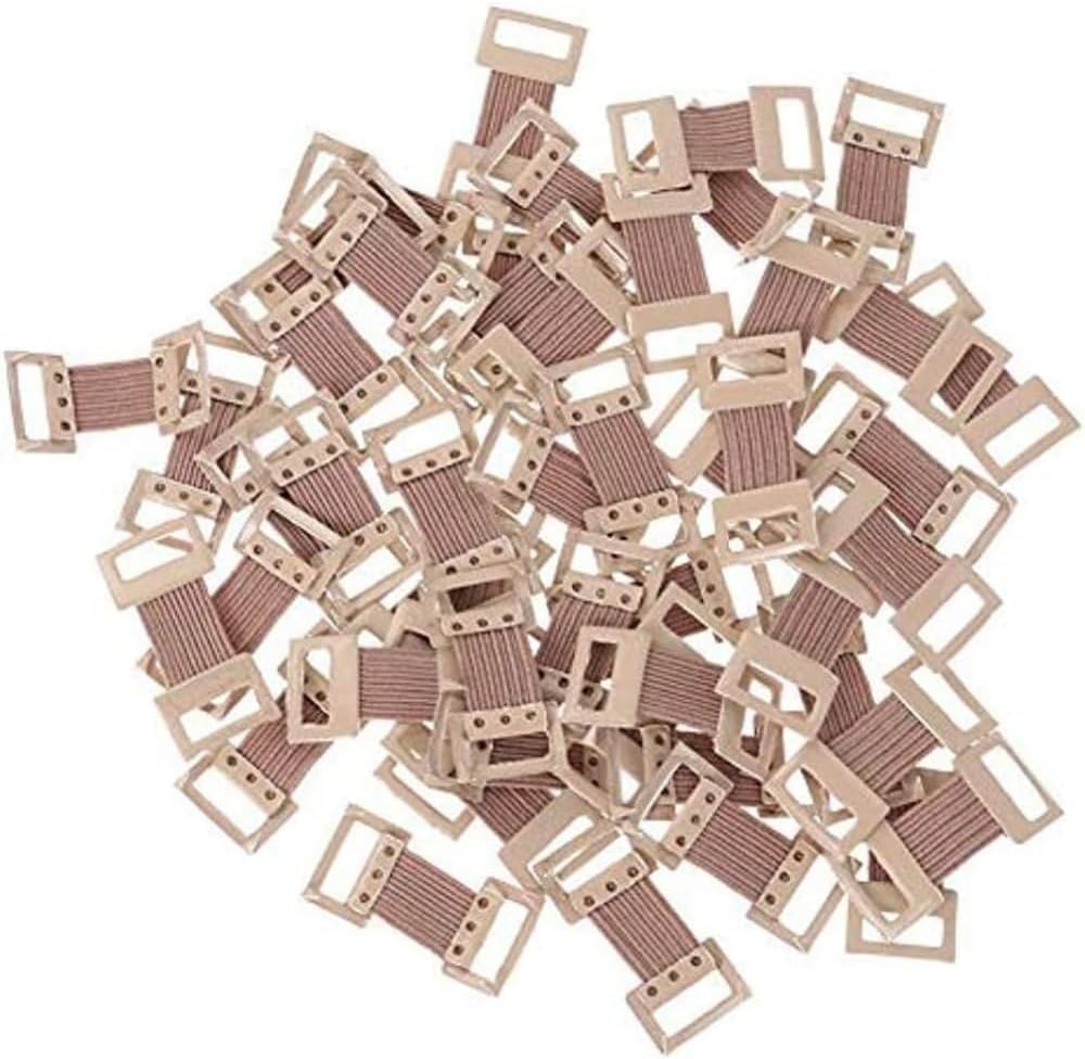 15Pcs Brown Elastic Bandage Clips, Metal Stretch Wrap Clips, Replaceable Bandaging Supplies for Various Bandages