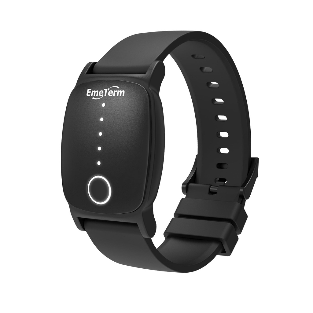 EmeTerm Explore Classic FDA-Cleared Anti-Nausea Wristband IP67 Waterproof Morning Motion Sickness Relief Band Rechargeable Classic Strap Design Drug Free Non-drowsy Without Side Effects Galaxy Black
