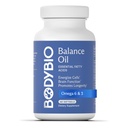 BodyBio Balance Oil - Vegan Omega 3 6 Supplement - Cold-Pressed Safflower & Flaxseed Oil - Stöder hjärnfunktion, hälsosam hud och humör