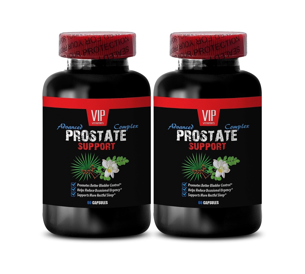 Saw Palmetto for Enlarged Prostate - Prostate Support - Pygeum for Prostate Wellness, Red Raspberry for Prostate Support, Graviola Leaf and Wellness, Green Tea for Prostate 2 Bottles 120 Capsules