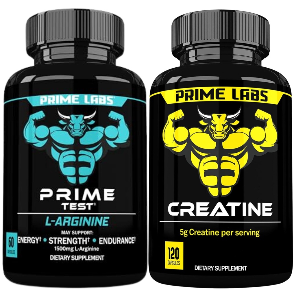 Prime Labs L Arginine (60 ct) + Kreatinkapslar (120 ct)