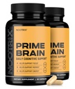 Nootrix Prime Brain Nootropic Supplement | Stöder minne, mental fokus, kognitiv hälsa och energi | Främjar hälsosamt humör och hjärnfunktion | Ginkgo Biloba, Lion's Mane & L Theanine | 180 kapslar