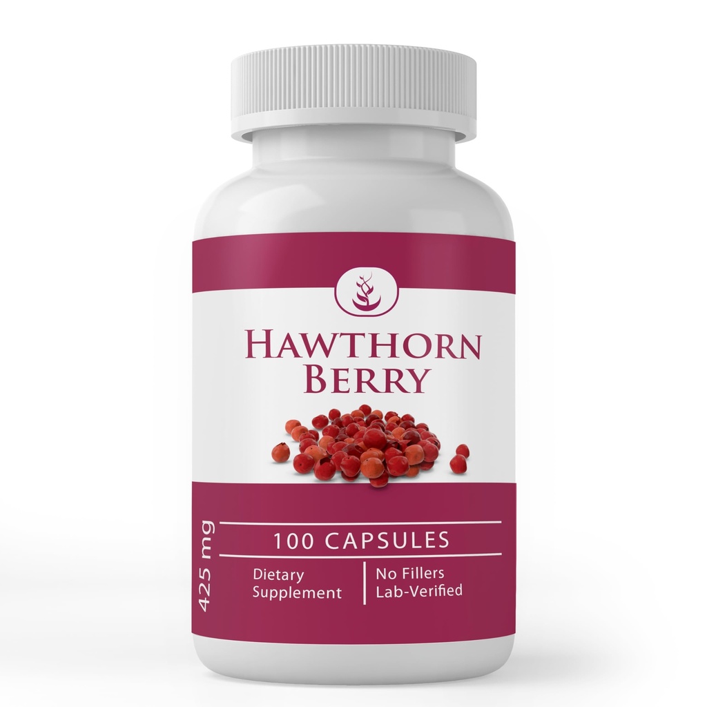 PURE ORIGINAL INGREDIENTS Hawthorn Berry (100 kapslar) Alltid ren, inga tillsatser eller fillers, Lab Verified