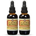 J.CROW'S® Lugols lösning av jod 2% 2 uns (2 flaska) - Premium jod & kalium jodid flytande, gluten &, alkoholfri naturlig brine extrakt, ingen utgång