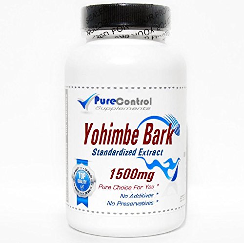 Yohimbe Bark Standardized Extract 1500mg // 200 Capsules // Pure // av PureControl Supplements