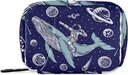 Galaxy Whale Astronaut Pill Box 7 Day Pill Case Travel Pill Organizer Bag med Zipper Portable Weekly Case Compact Size för vitamin Supplement Holder