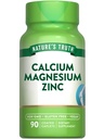 Naturens Sanning Kalcium Magnesium Zink | 90 Belagda Caplets | Vegan, icke-GMO och Gluten fri tillägg