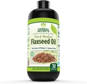 Herbal Secrets Organic Flaxseed Oil Supplement | 16 Fl. Oz. (473 ml) | Icke-GMO | Made in USA